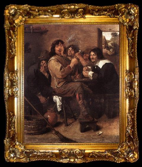 framed  BROUWER, Adriaen Smoking Men ff, ta009-2